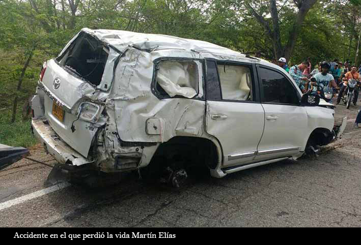 Foto del accidente en el que perdió la vida