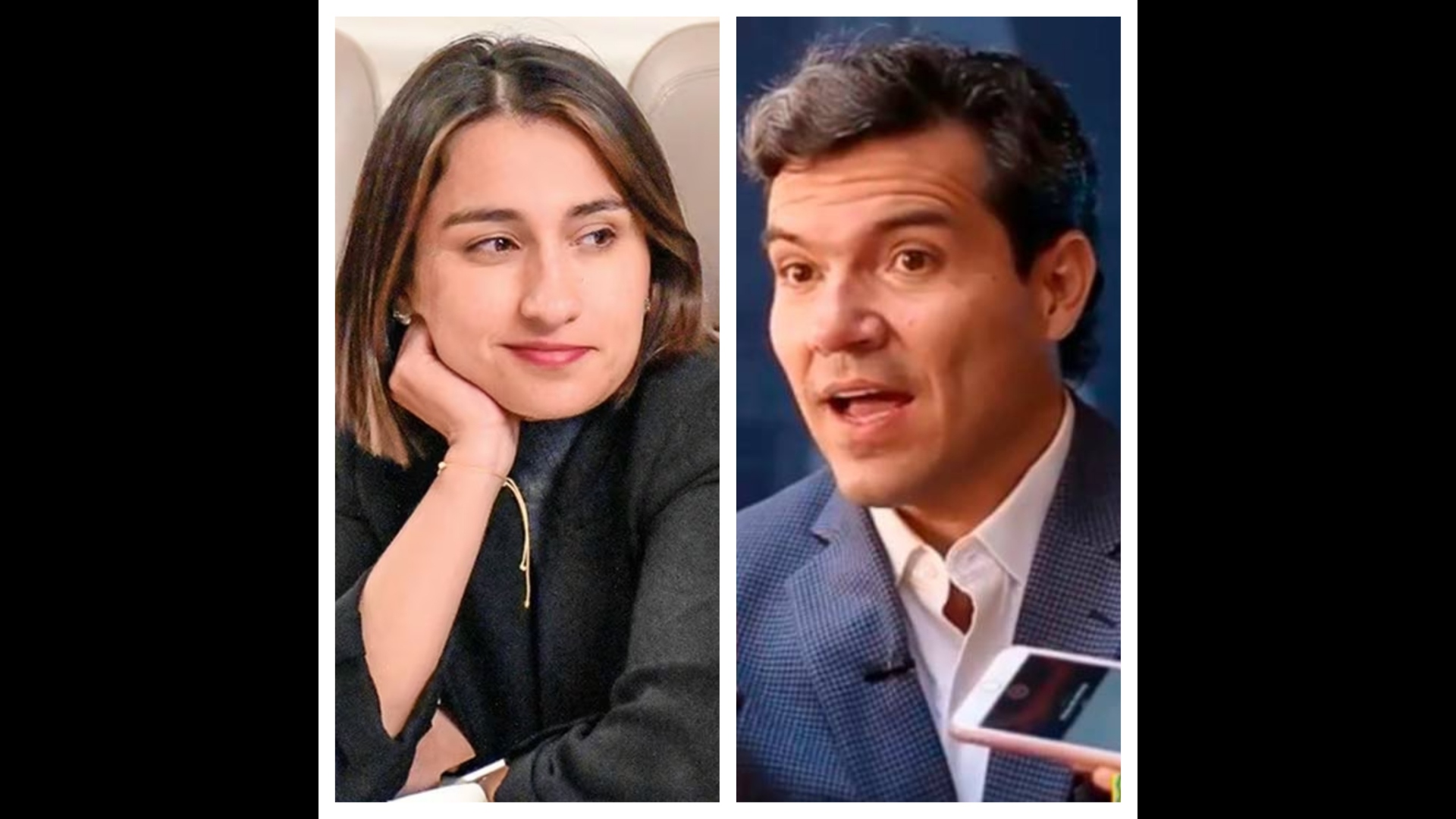 Laura Sarabia, directora del Dapre, y Mauricio Pava, abogado penalista