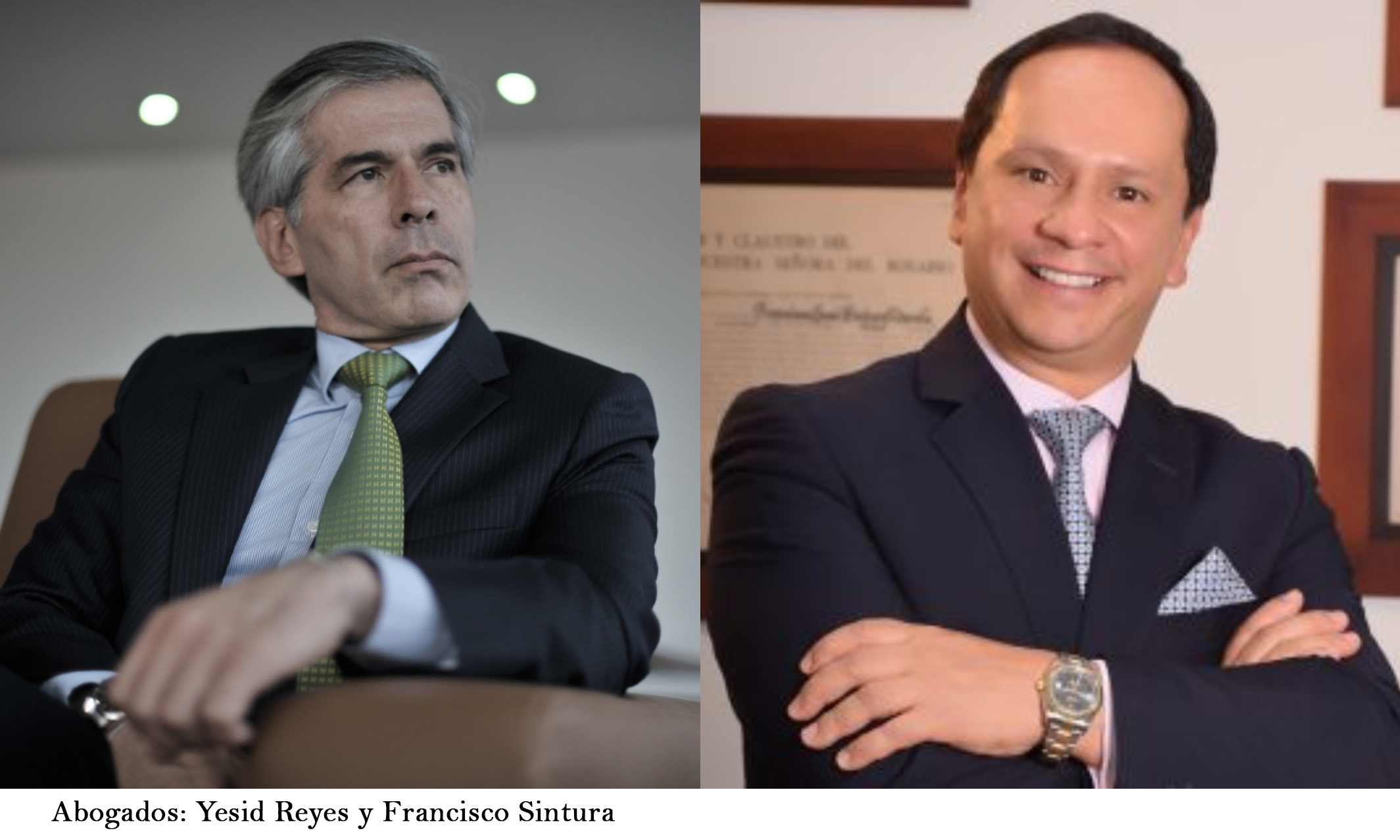 FOTO ABOGADOS: YESID REYES Y FRANCISCO SINTURA