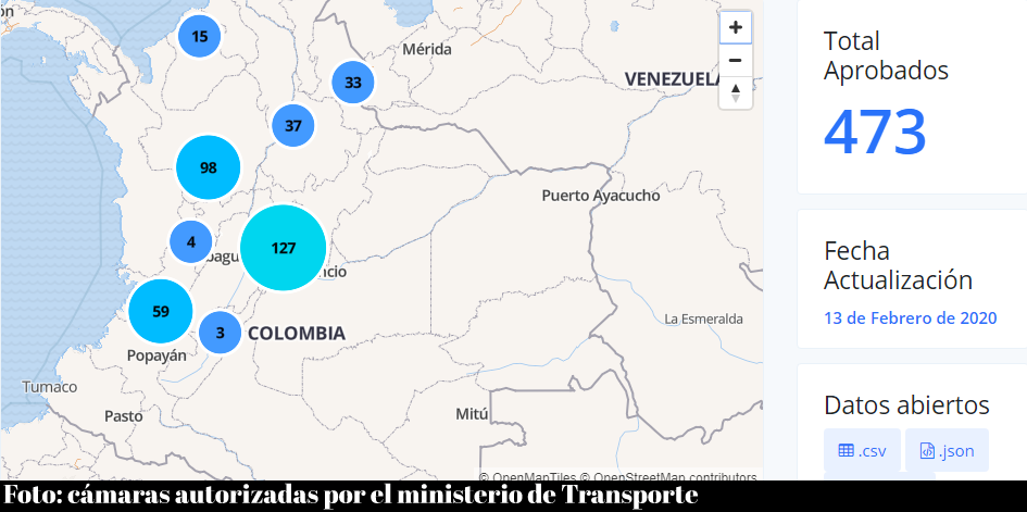 Mapa fotomultas