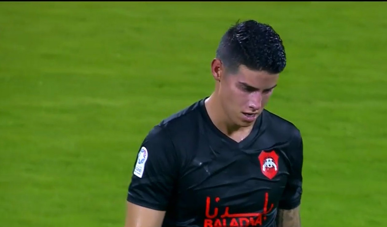 James Rodríguez en su debut con Al-Rayyan