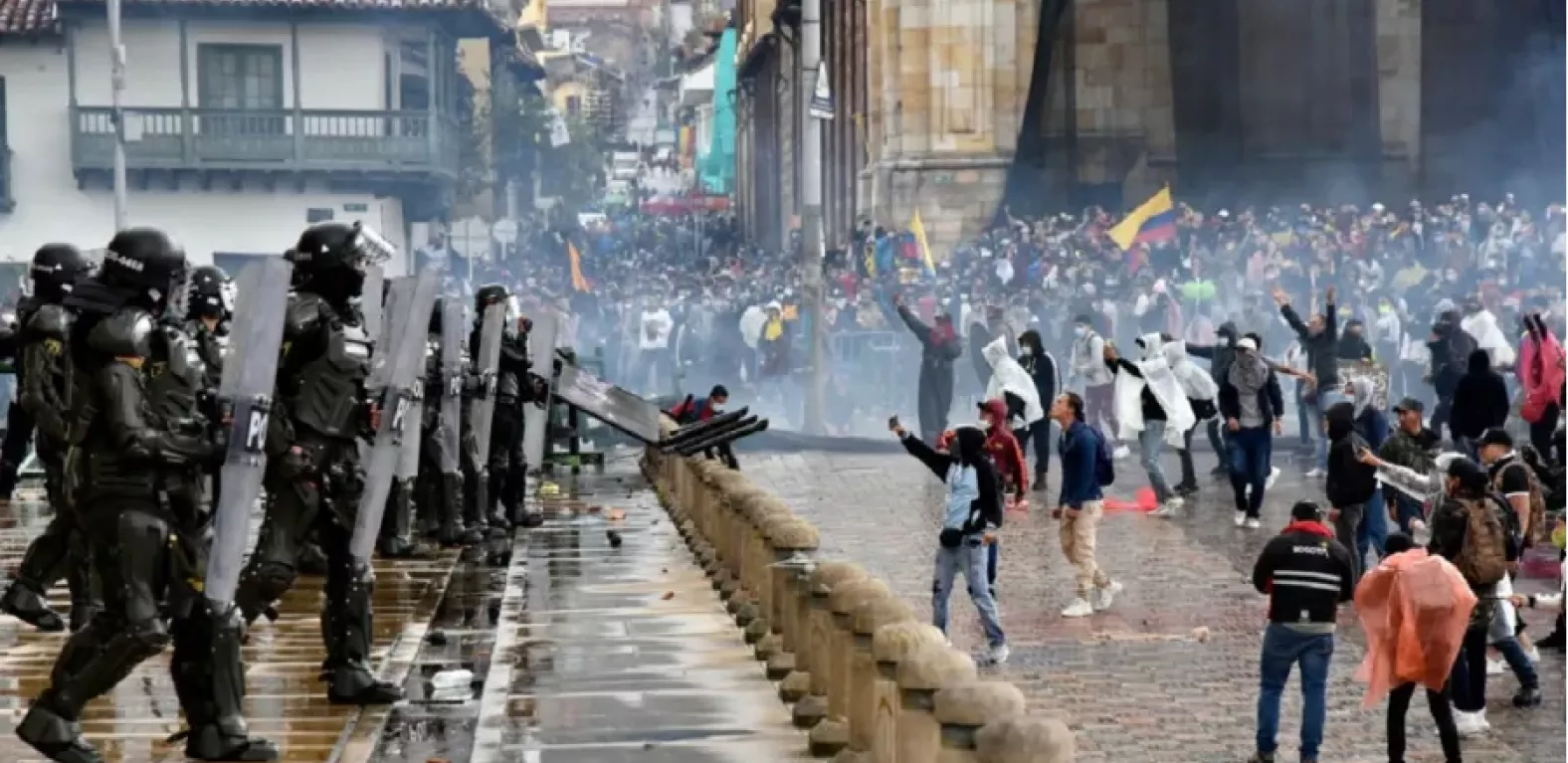 Manifestantes, paro nacional