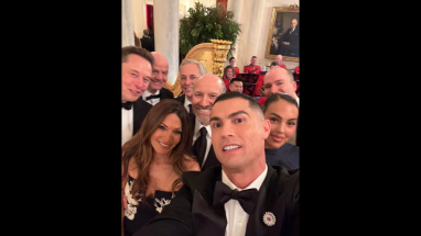 Selfie de Cristiano Ronaldo en la Casa Blanca