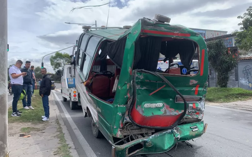 Accidente en la Boyacá con Primera de Mayo en Bogotá