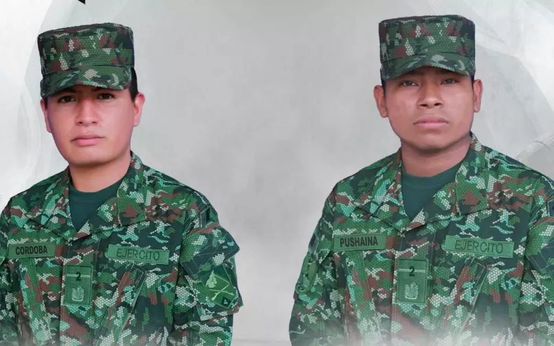 Soldados fallecidos en Sucre
