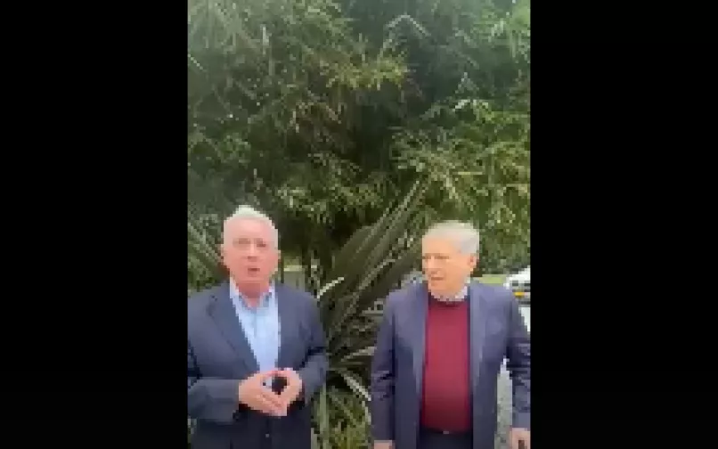 Encuentro entre Álvaro Uribe y César Gaviria