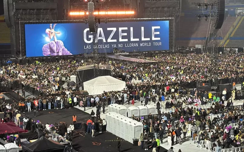 Presentación durante el concierto en Quito, Ecuador