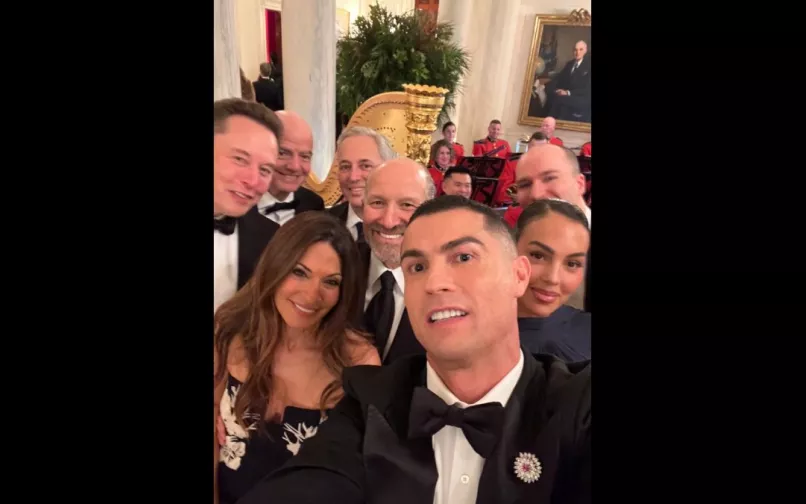 Selfie de Cristiano Ronaldo en la Casa Blanca