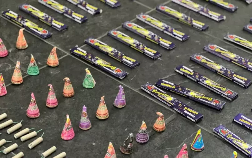 Incautación de pólvora en Transmilenio