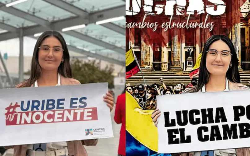 Imagen de María Alejandra Vallejos presuntamente alterada por el ELN