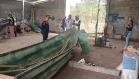 Construcción de nueva embarcación en Coveñas