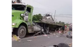 Camión accidente