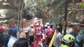 Puente colgante se desplomó en Cuernavaca, México