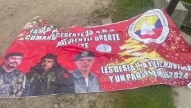 pancarta disidencias farc