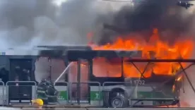 BUS INCENDIADO BRASIL