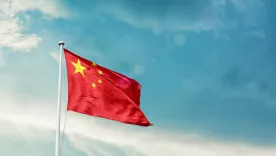Bandera de China ondeando