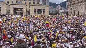 Protestas a favor de Álvaro Uribe Vélez en Bogotá