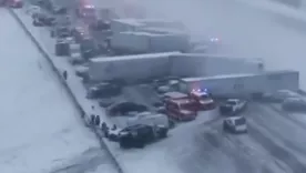 Fuertes nevadas provocan choque múltiple en Indiana