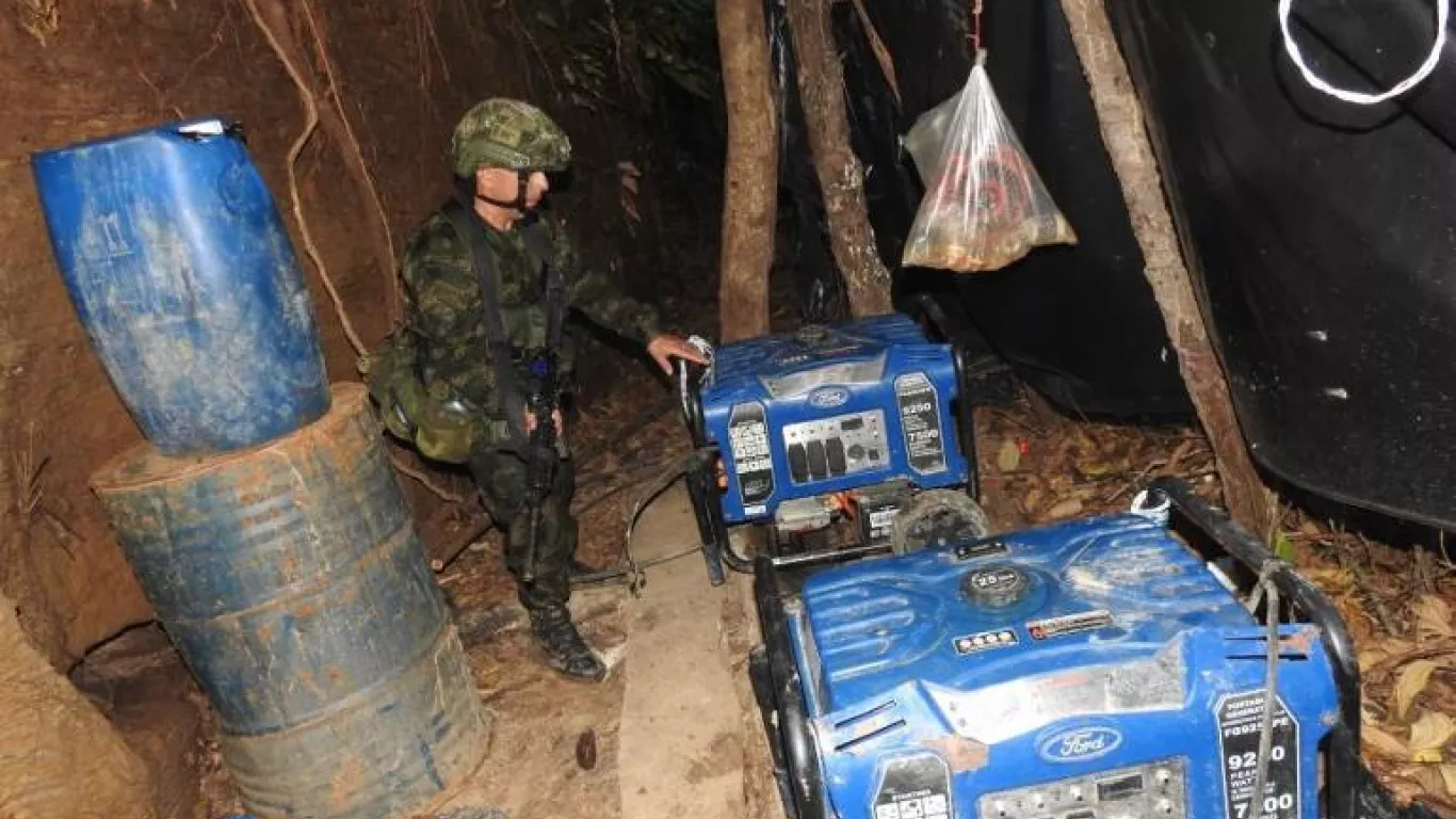 Destruyen laboratorio de cocaína del ELN 