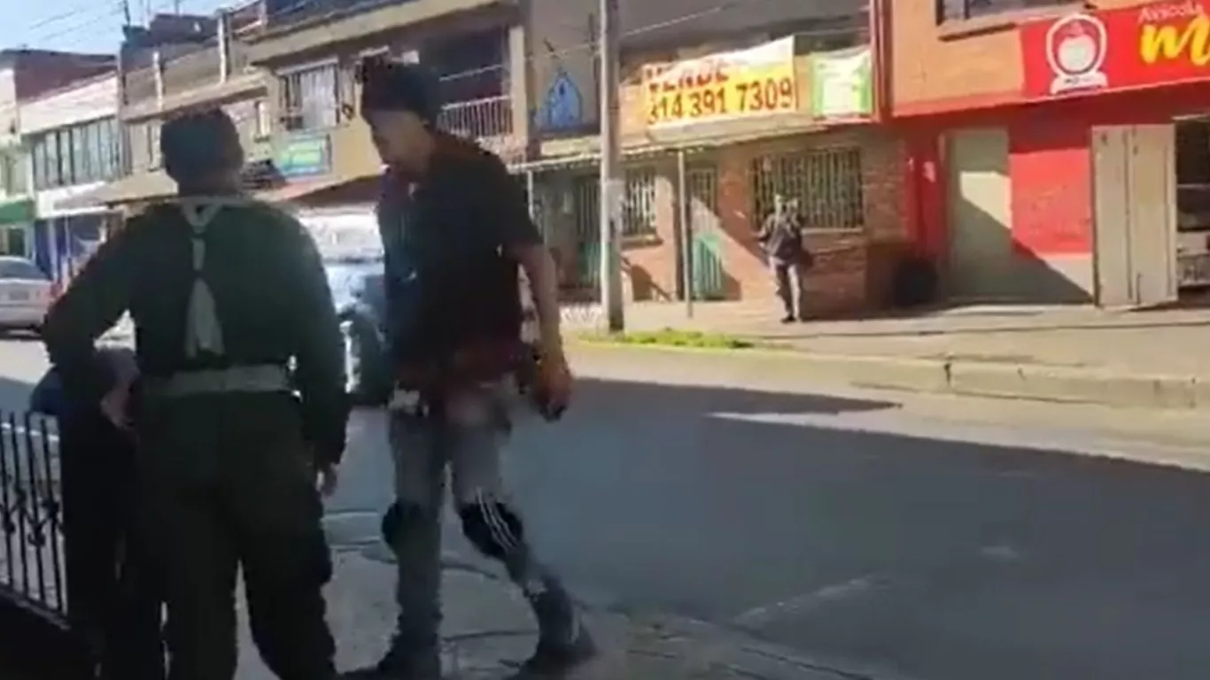 Presunto abuso hacía un policía durante una requisa en Chía