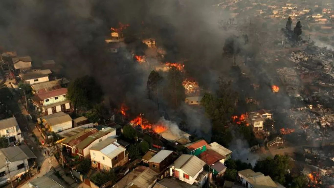 INCENDIO CHILE 6 DE FEBRERO