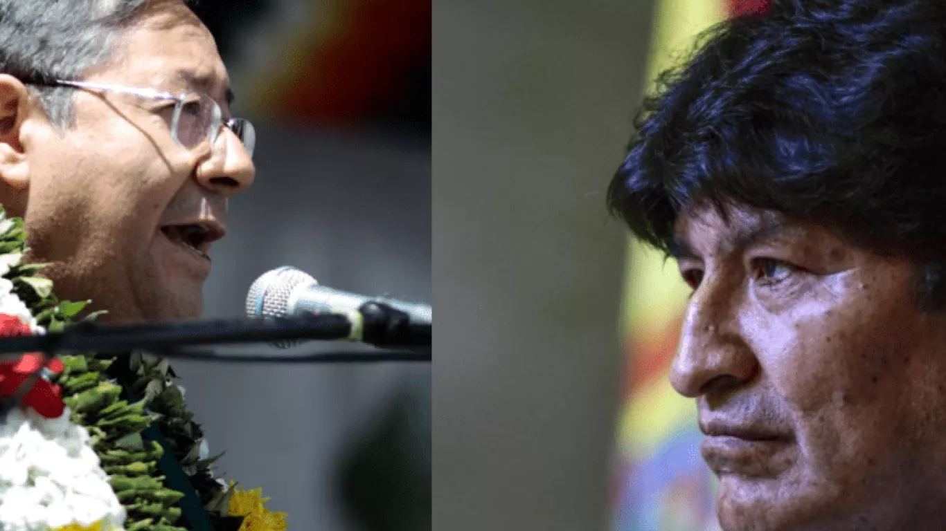 Luis Arce y Evo Morales