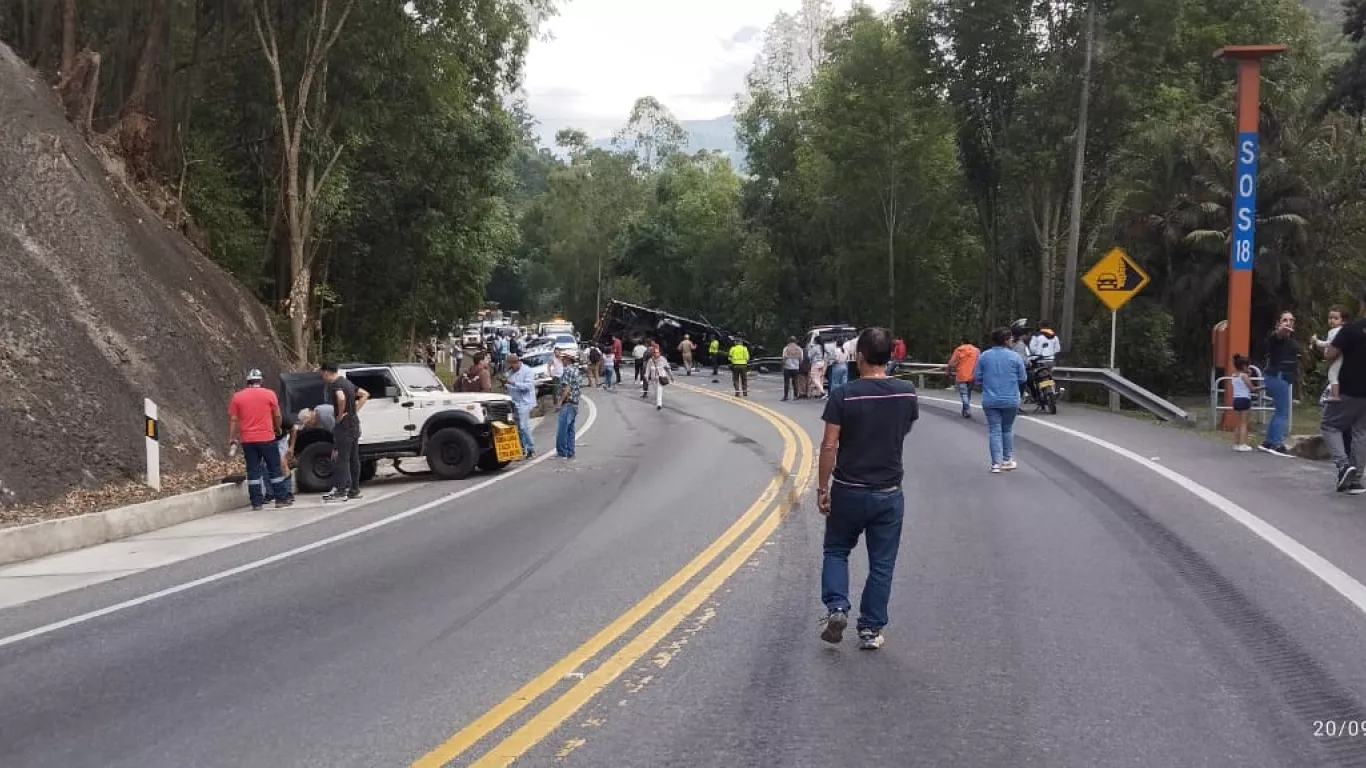 Accidente via al llano