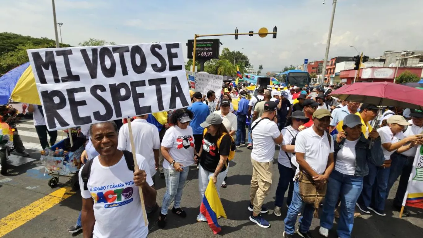 marcha a favor de petro