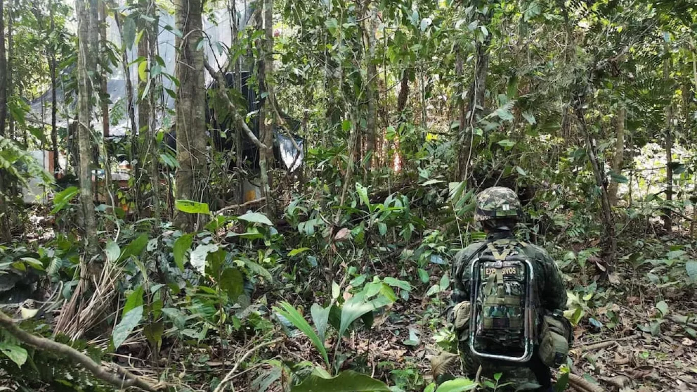 soldado en la selva