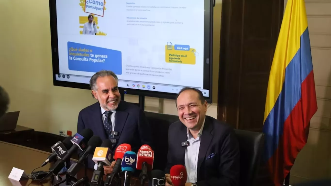 Armando Benedetti y Antonio Sanguino