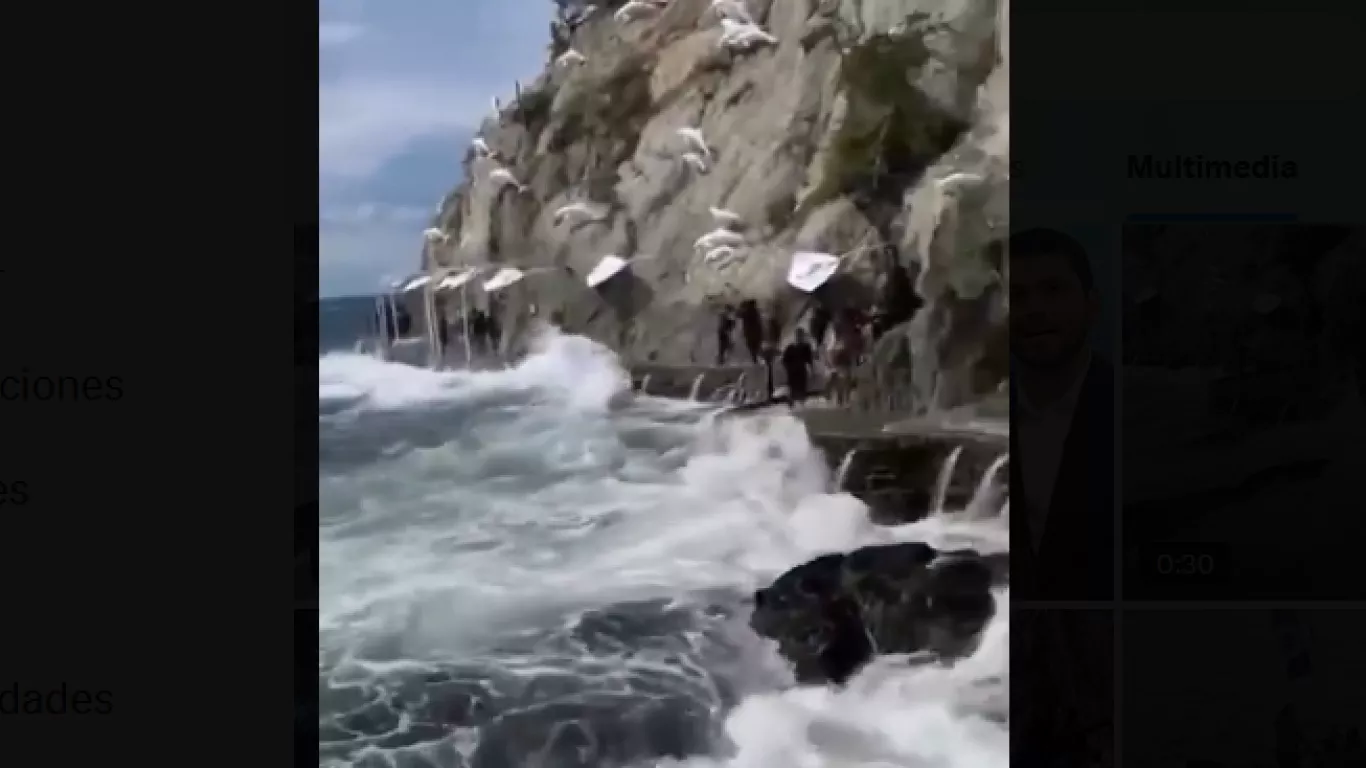 Acuario de Santa Marta tras fuerte oleaje