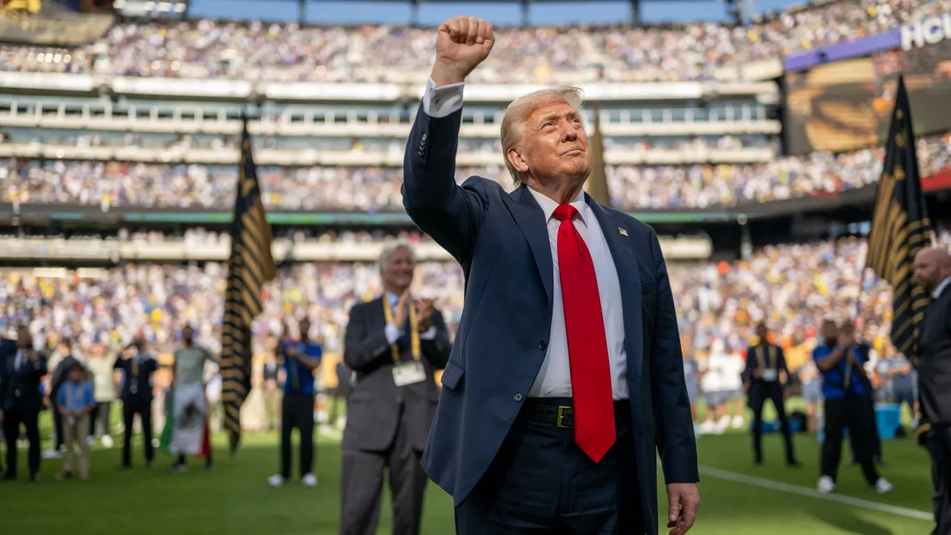 Donald Trump en el sorteo del Mundial 2026
