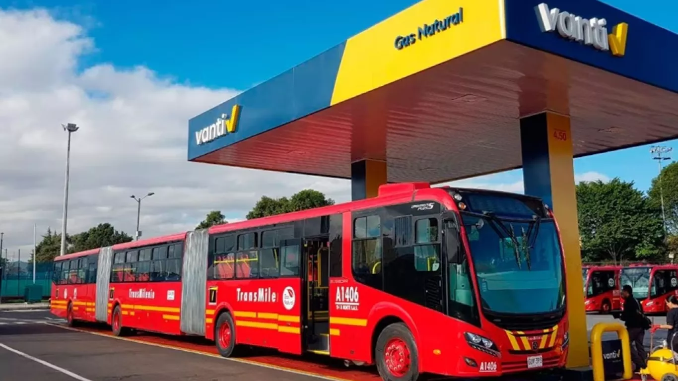 Estación de servicio de gas que abastece a Transmilenio