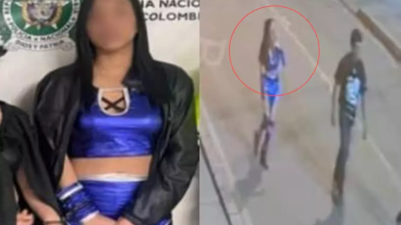 Paola Fernández, conocida como la mujer del disfraz azul