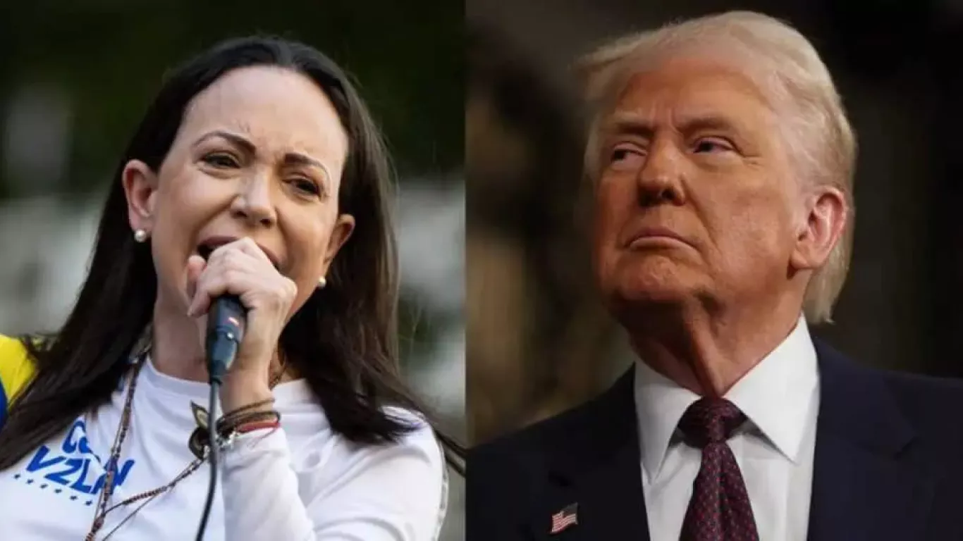 Maria Corina Machado y Donald Trump