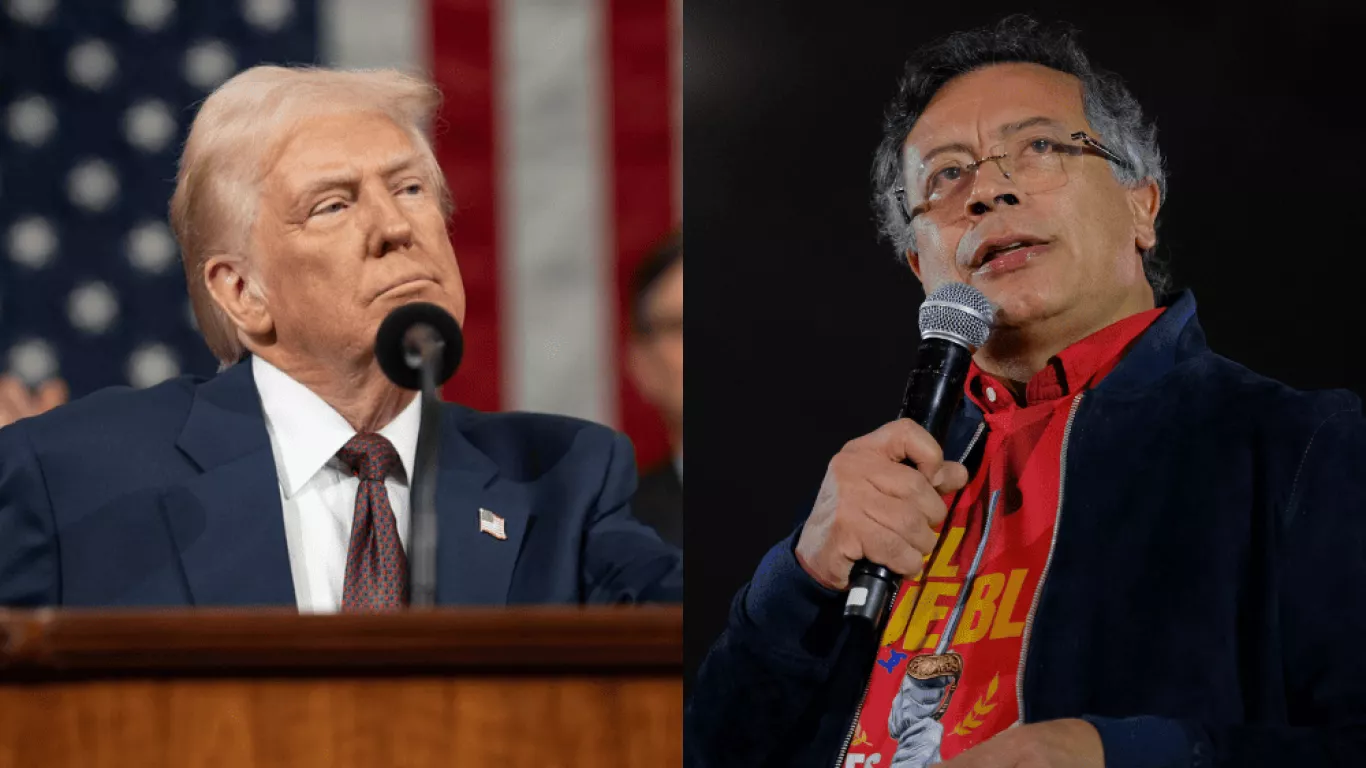 Donald Trump, presidente de EE.UU; y Gustavo Petro, presidente de Colombia