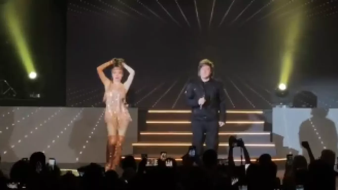 Javier Milei, presidente de Argentina en su visita a Mar del Plata