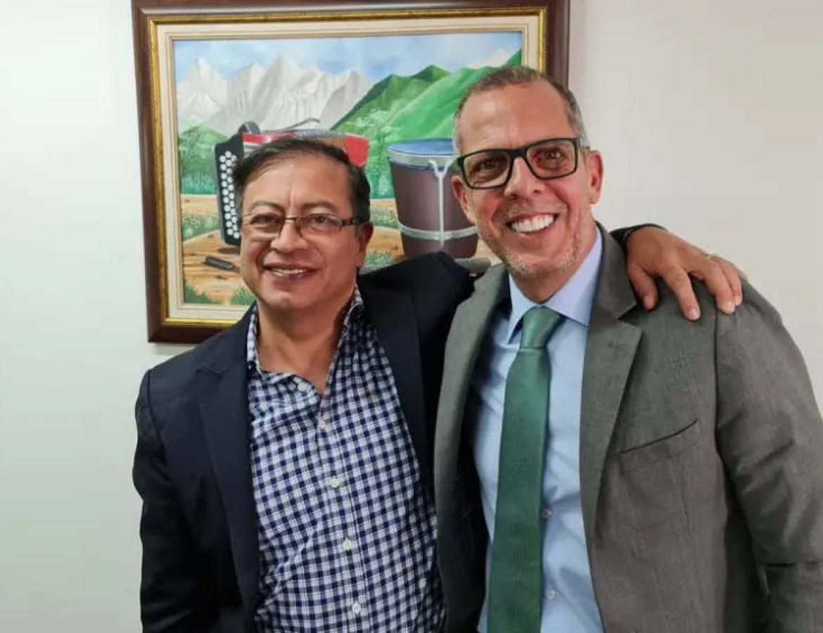Pastor Saade y Gustavo Petro